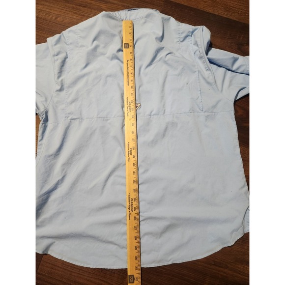 Columbia PFG Fishing Shirt Mens XL Blue Long Sleeve Vented Performance Outdoor - Picture 5 of 6